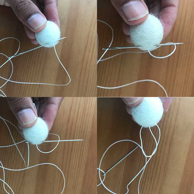 felt ball garland diy