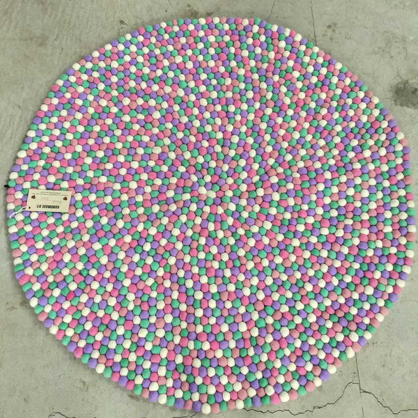 bubblegum felt ball rug