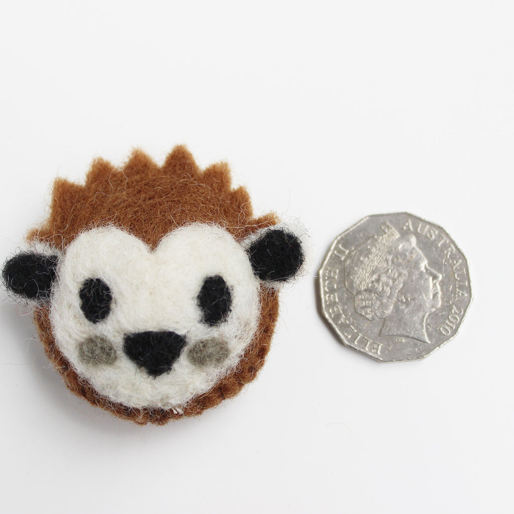 felt animal head hedgehog