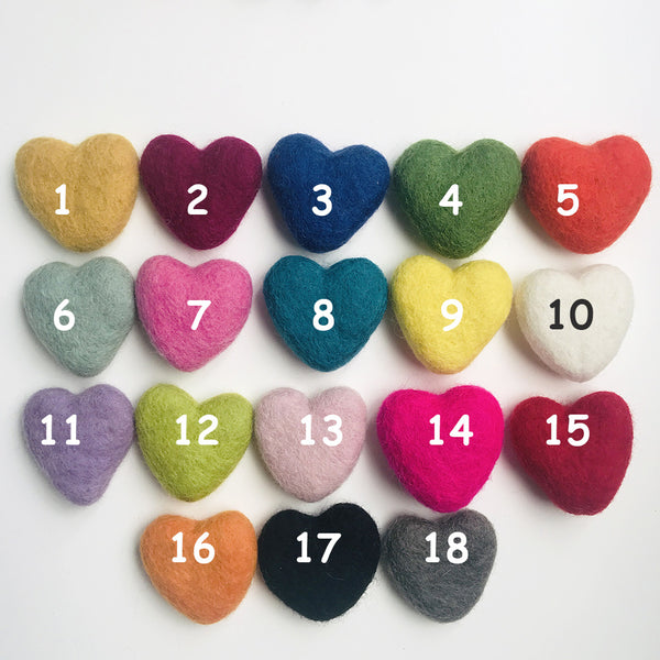 Handmade Felt Hearts & Stars - All Wool Felts