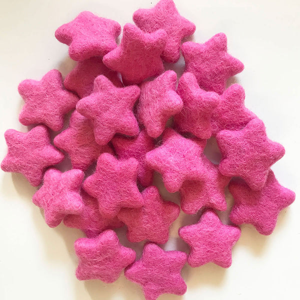 Felt Stars Pastel Pink