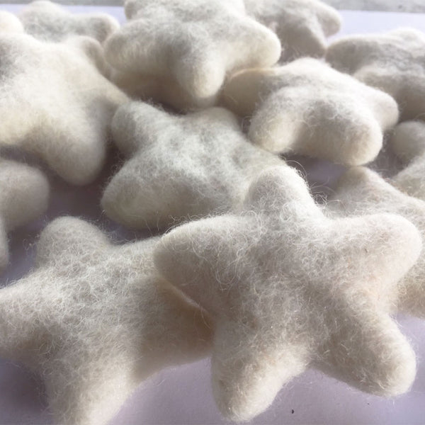 felt stars white