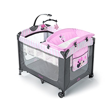 minnie mouse playpen with bassinet