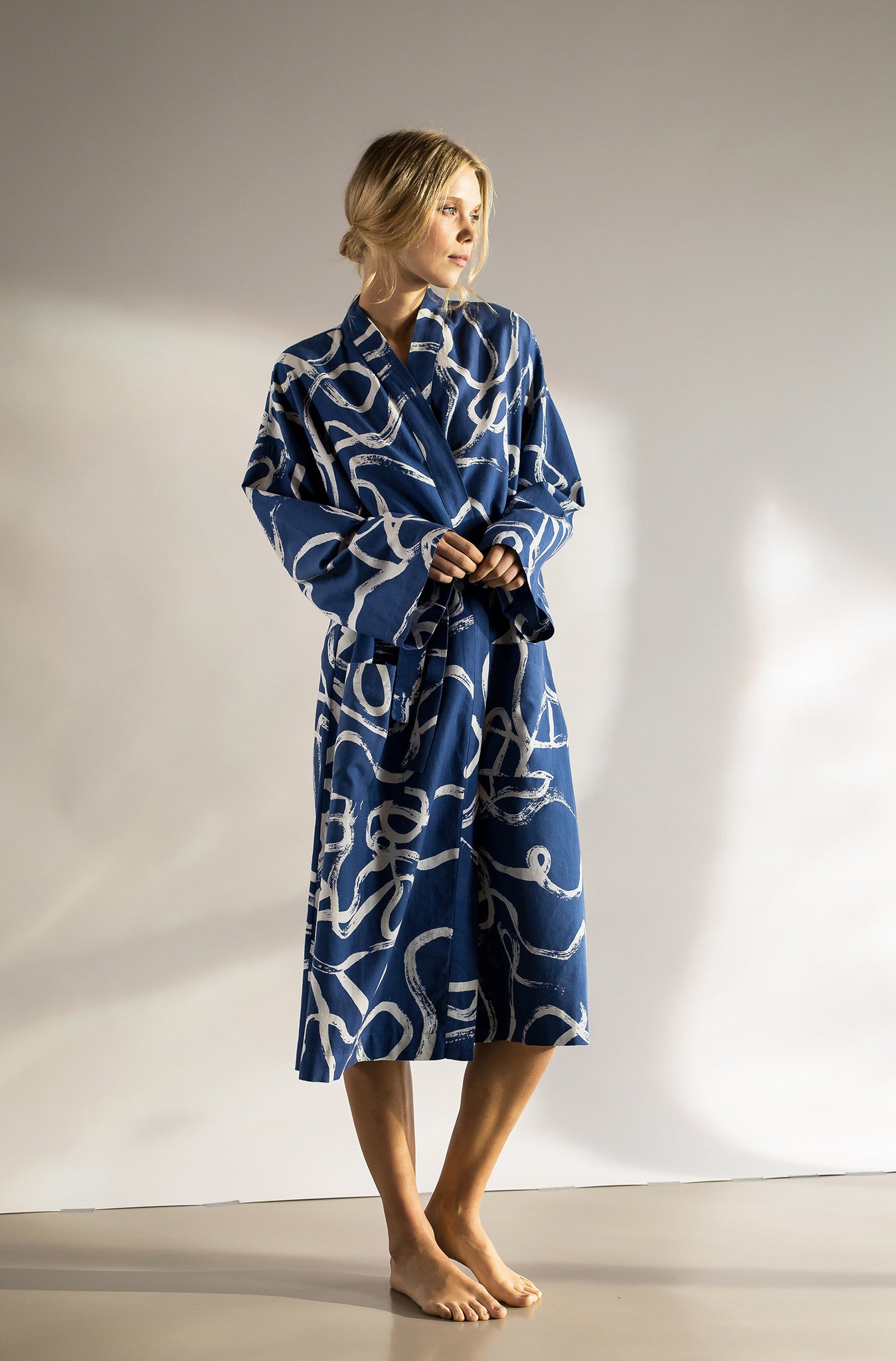 Teddy Marl Fleece Adults Dressing Gown Full-Length Robe | DIY at B&Q