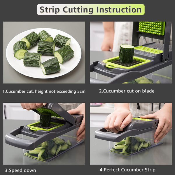 Myvit Vegetable Cutter with Steel Blade Mandoline Slicer Potato