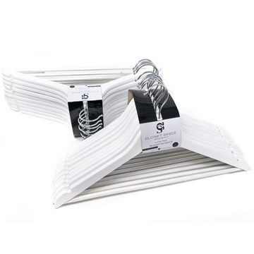 Hangers White wooden hangers (Set of 6) Extra Thick clothes hangers fo –  A1hangers