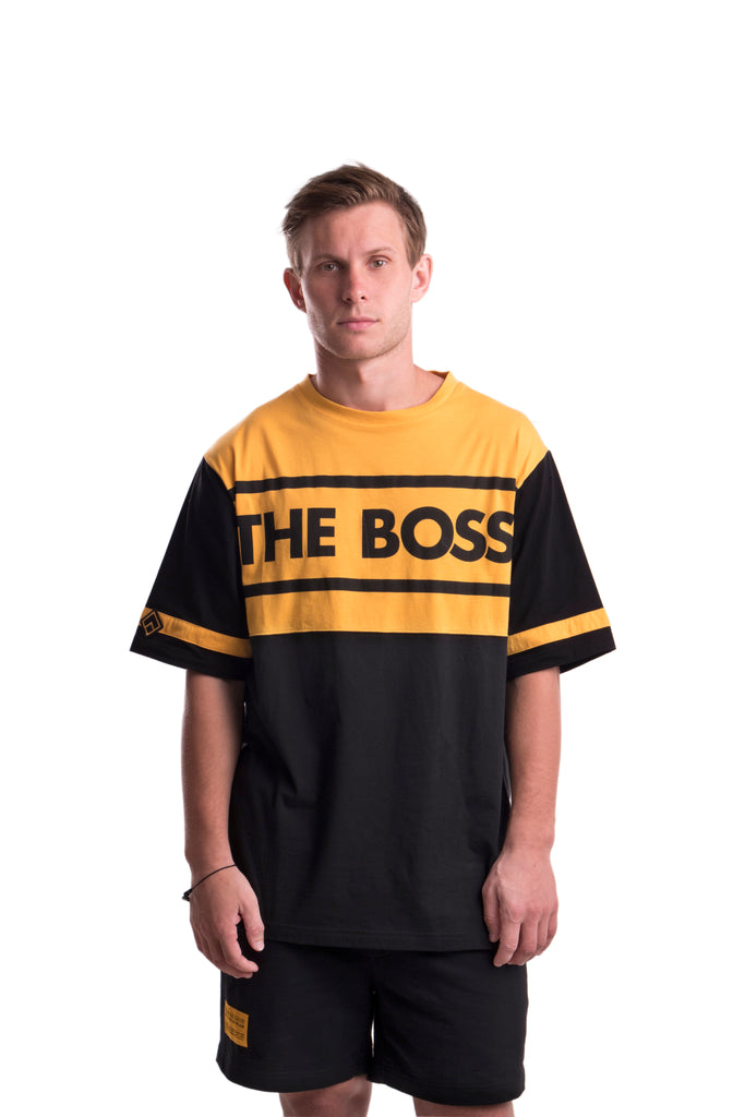 yellow boss t-shirt