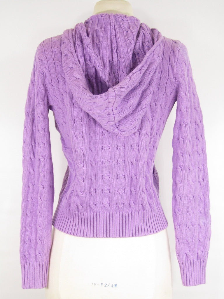 cable knit hoodie women's
