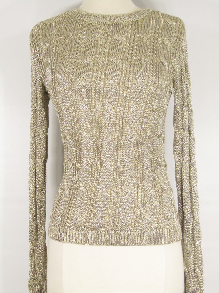 metallic gold sweater