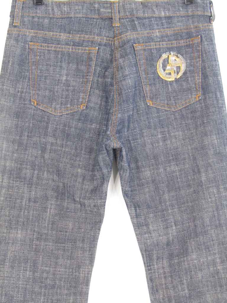 womens armani straight leg jeans