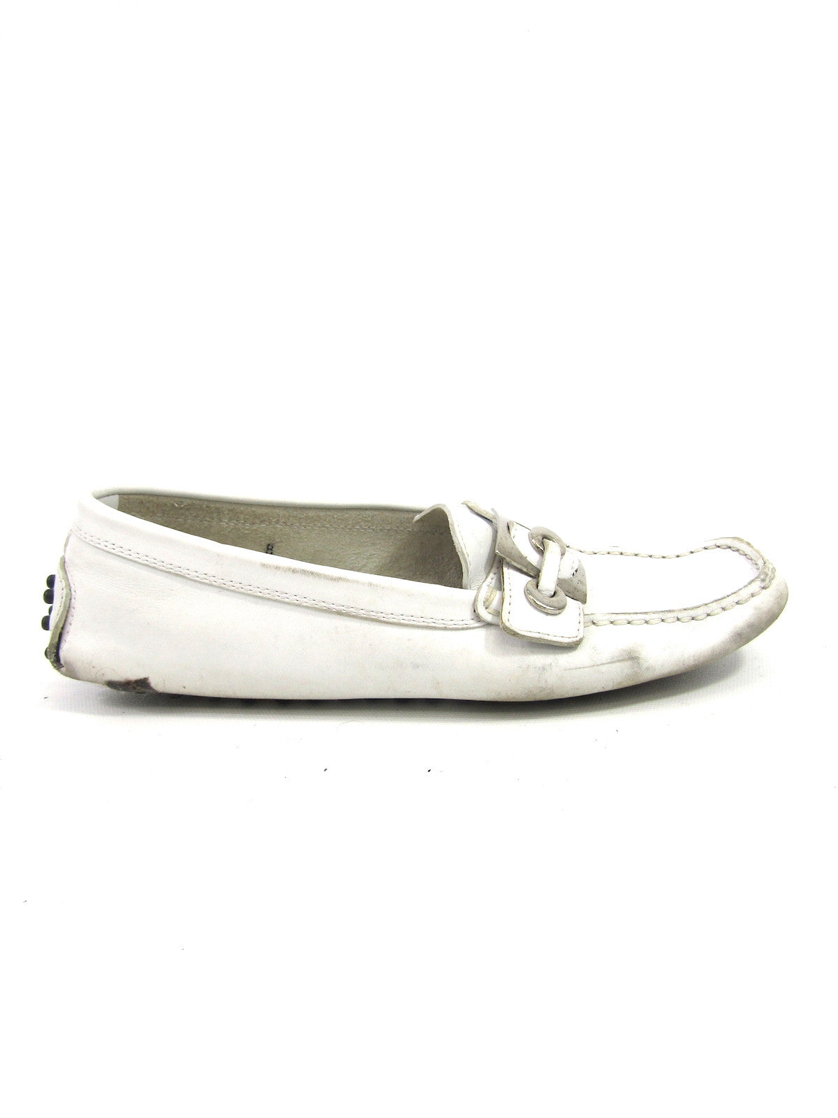 womens white moccasin shoes