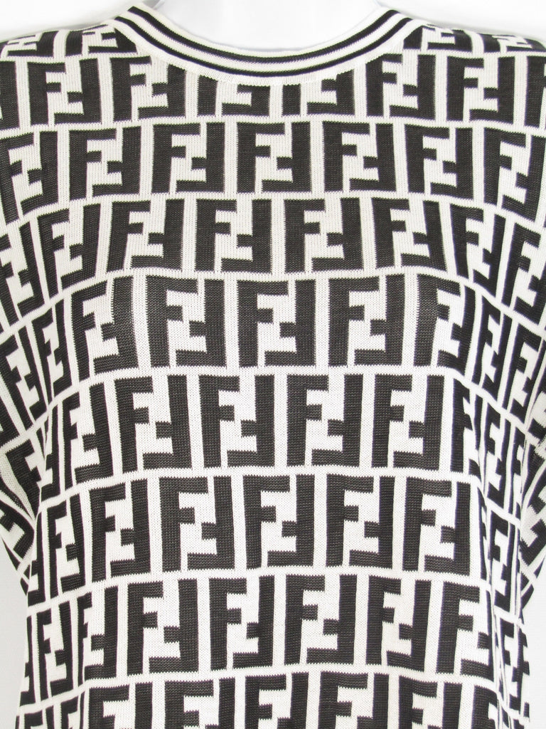 fendi shirt black and white