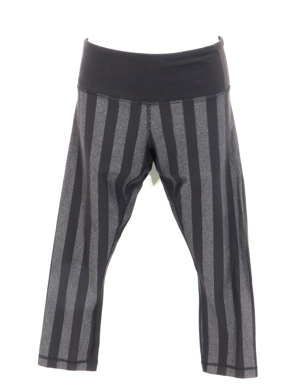 black and gray striped pants