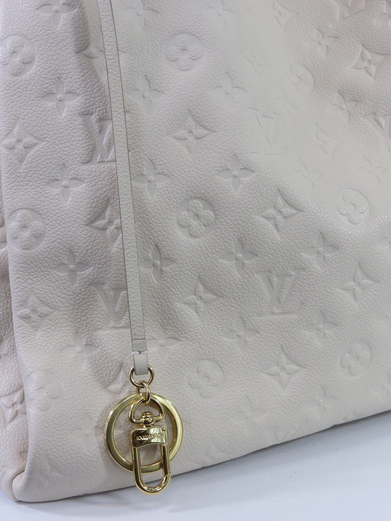 LOUIS VUITTON Women Off White Monogram Empreinte Leather Artsy Bag Purse