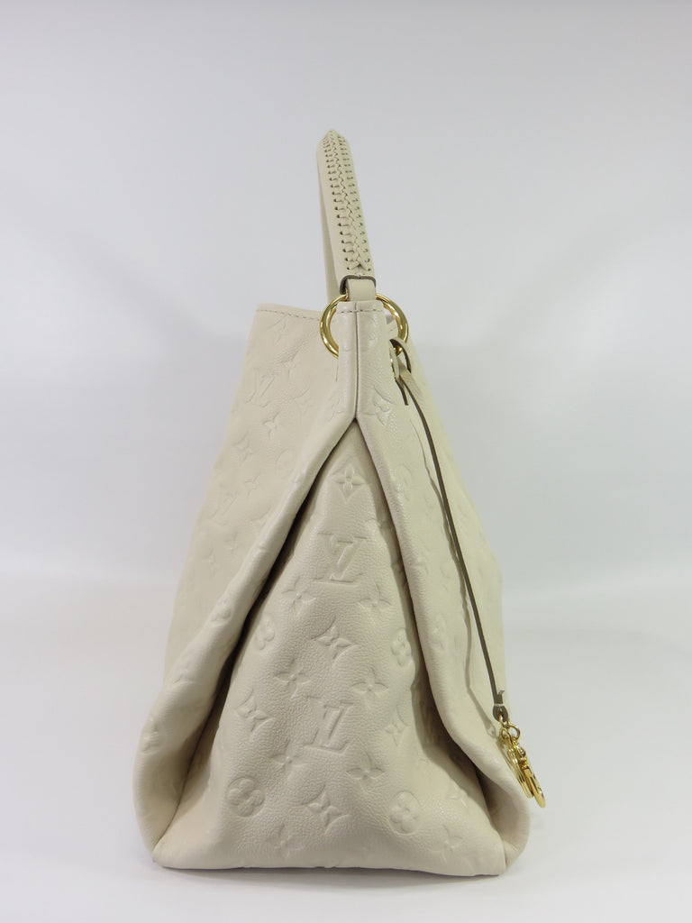 LOUIS VUITTON Women Off White Monogram Empreinte Leather Artsy Bag Purse