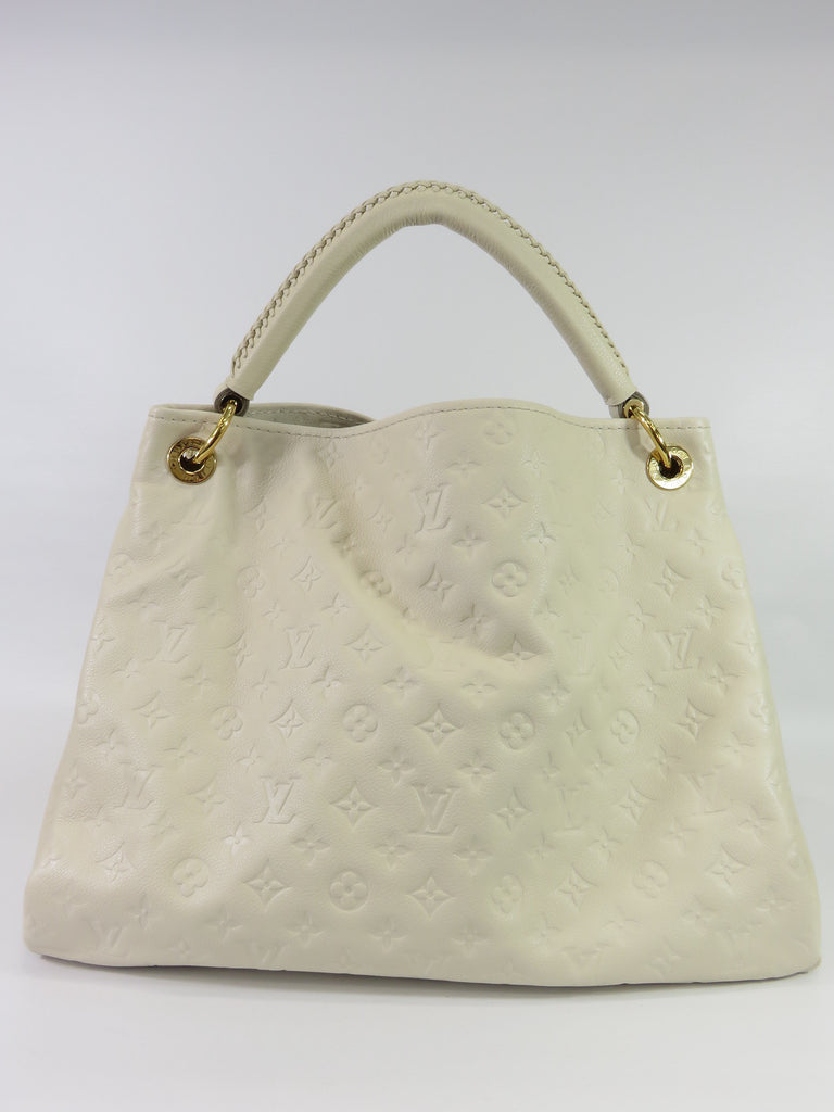 LOUIS VUITTON Women Off White Monogram Empreinte Leather Artsy Bag Purse