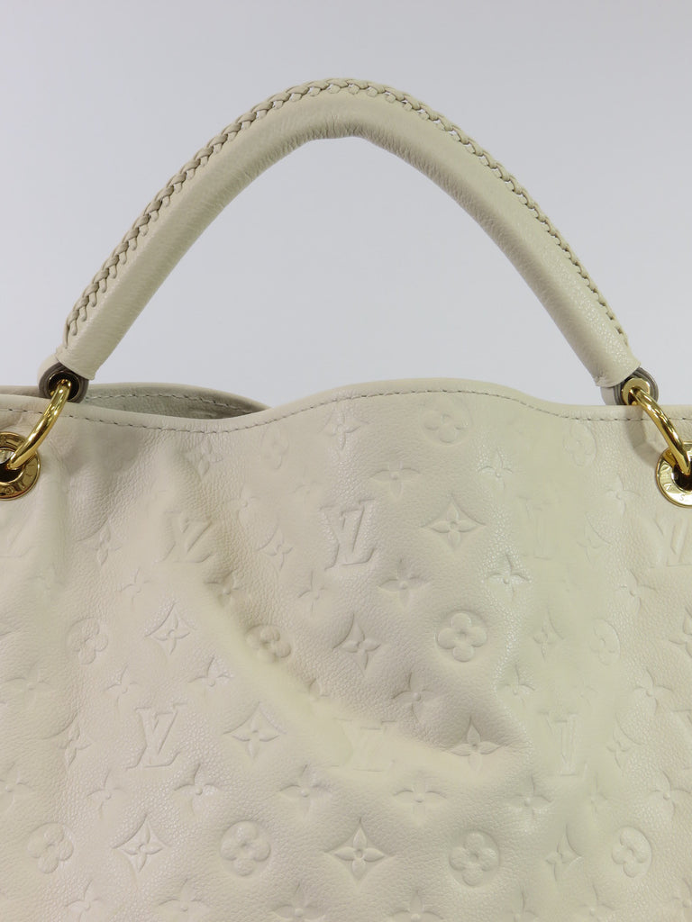 LOUIS VUITTON Women Off White Monogram Empreinte Leather Artsy Bag Purse