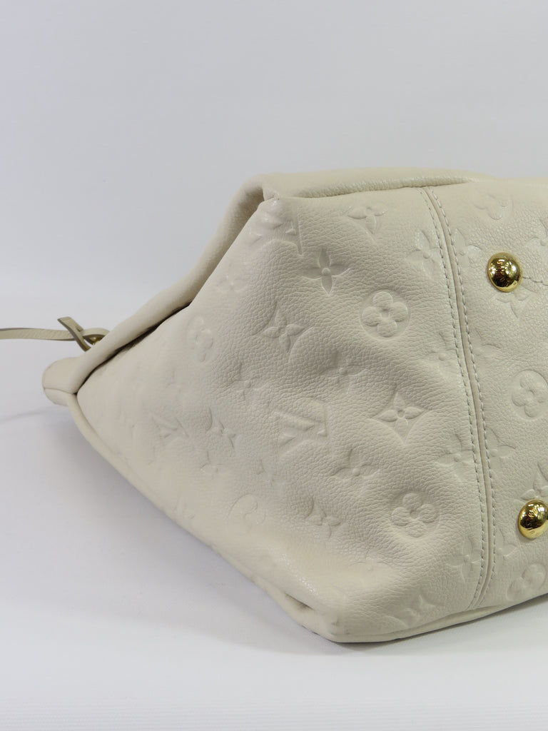 LOUIS VUITTON Women Off White Monogram Empreinte Leather Artsy Bag Purse