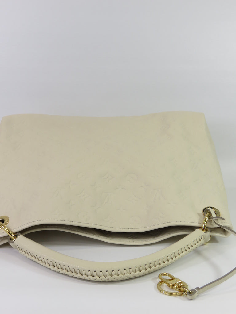 LOUIS VUITTON Women Off White Monogram Empreinte Leather Artsy Bag Purse