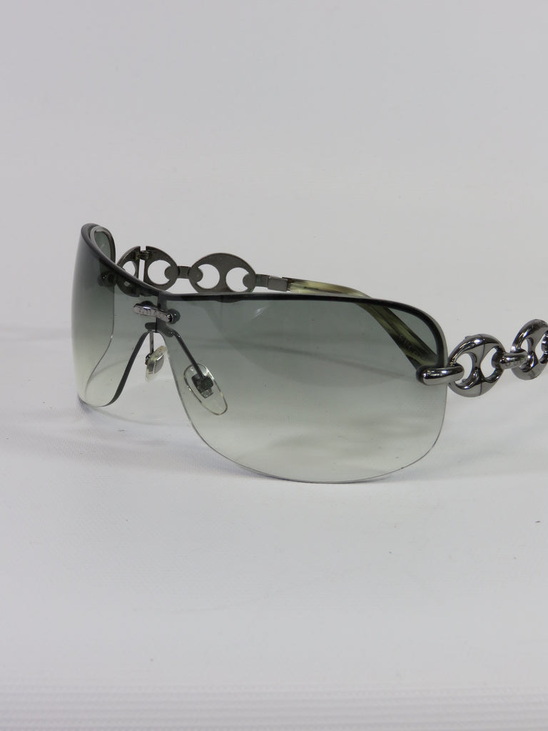 gucci women's shield sunglasses