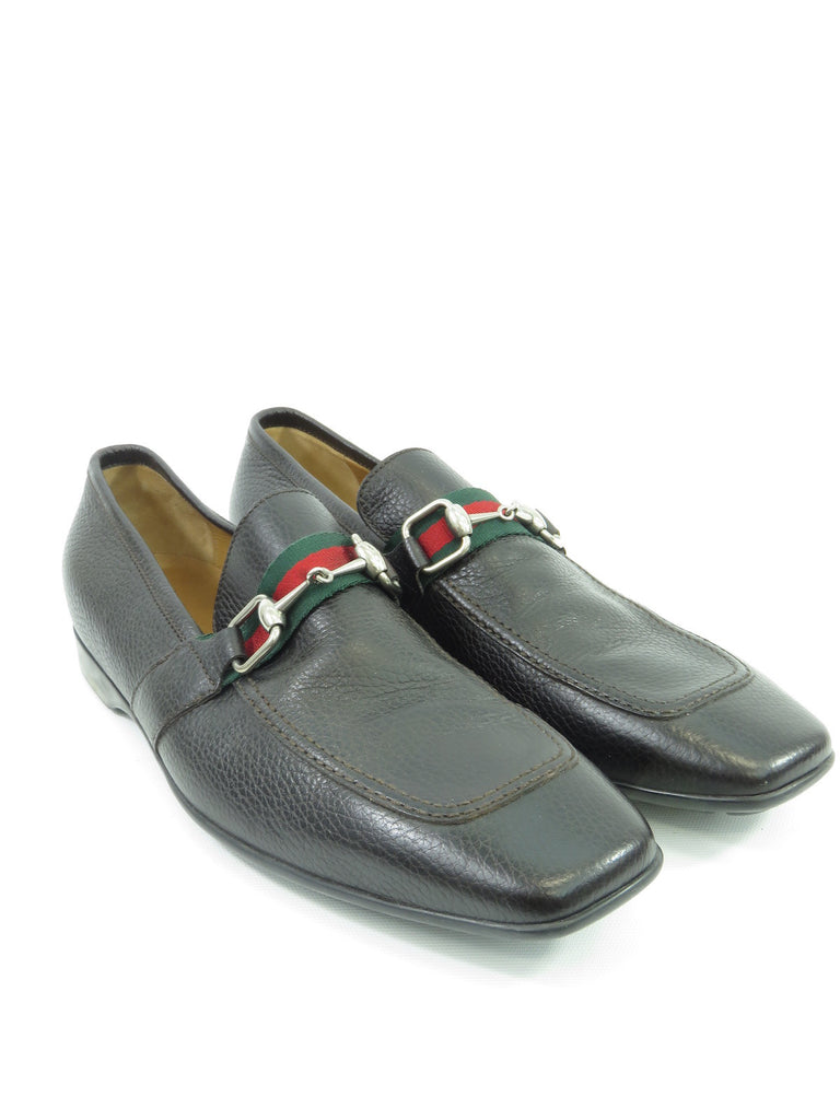 gucci loafers green and red