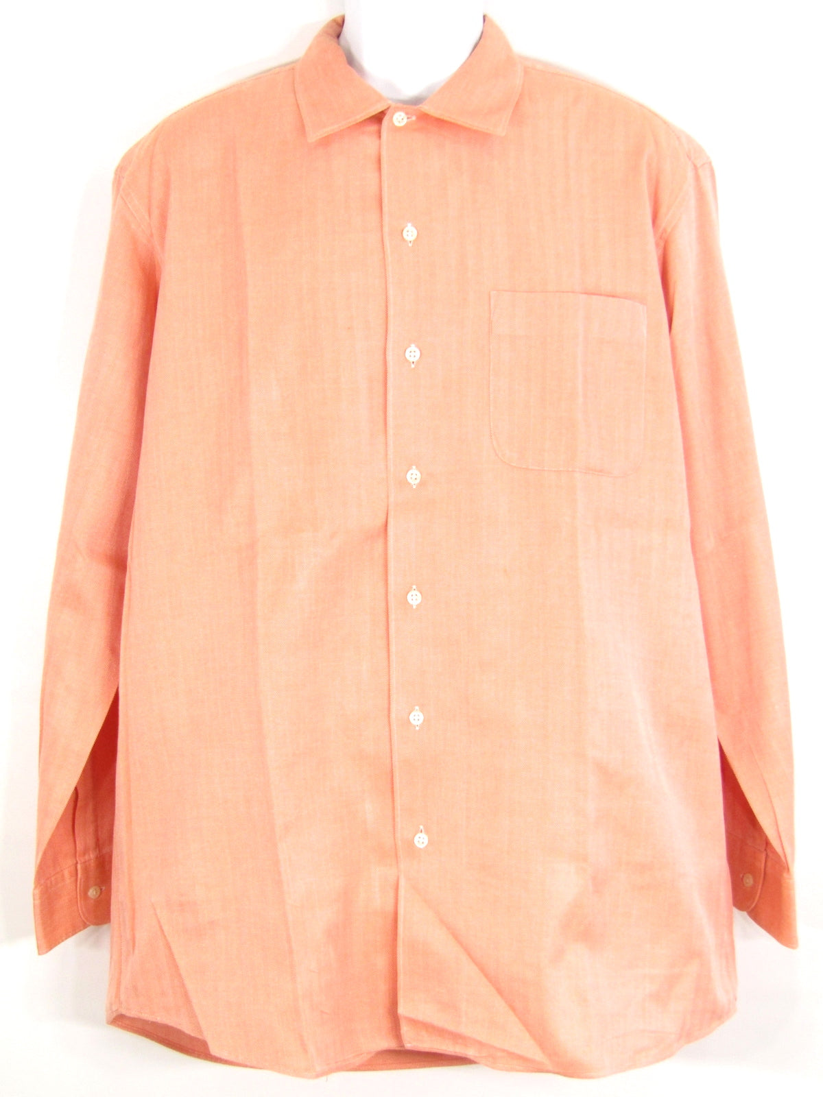 peach polo button down