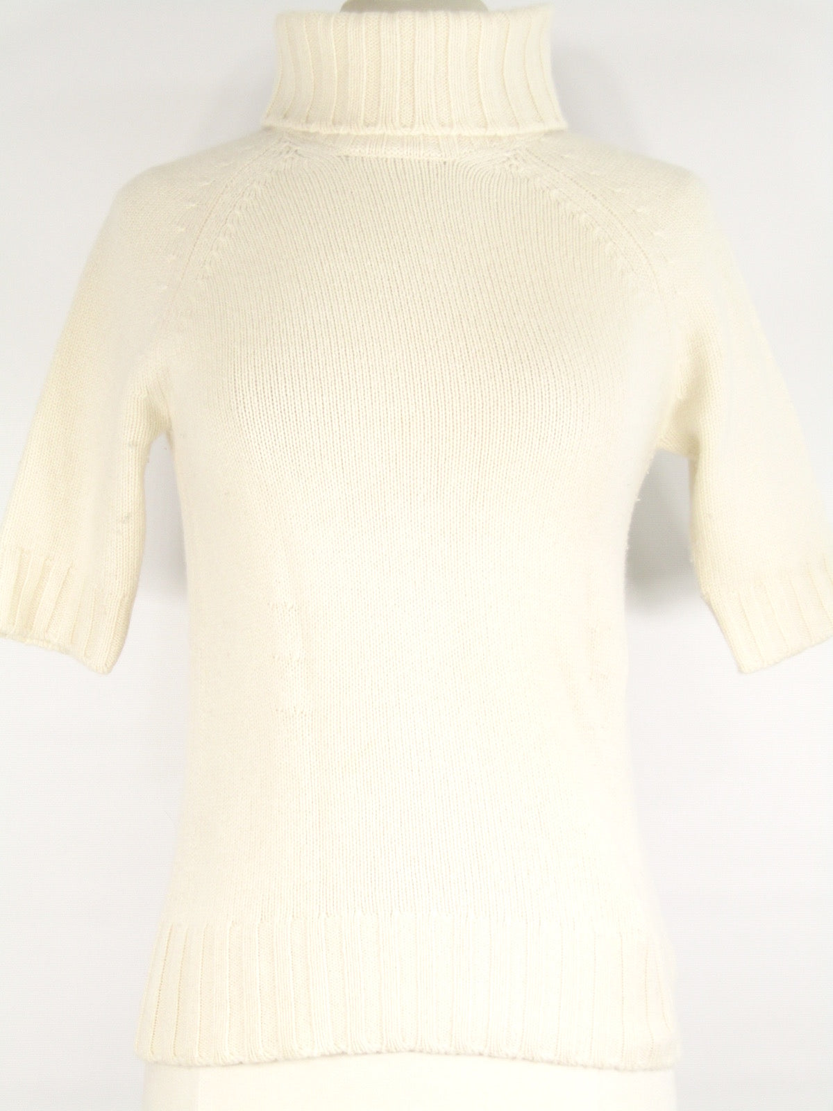 white turtleneck short sleeve