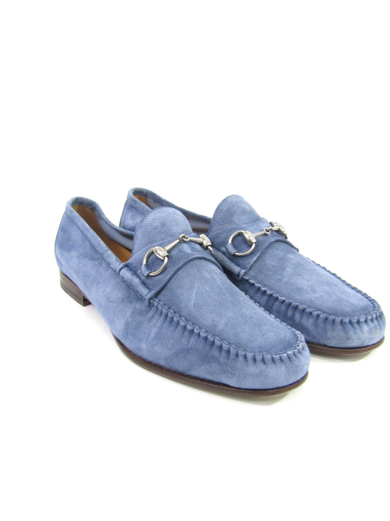 light blue loafers