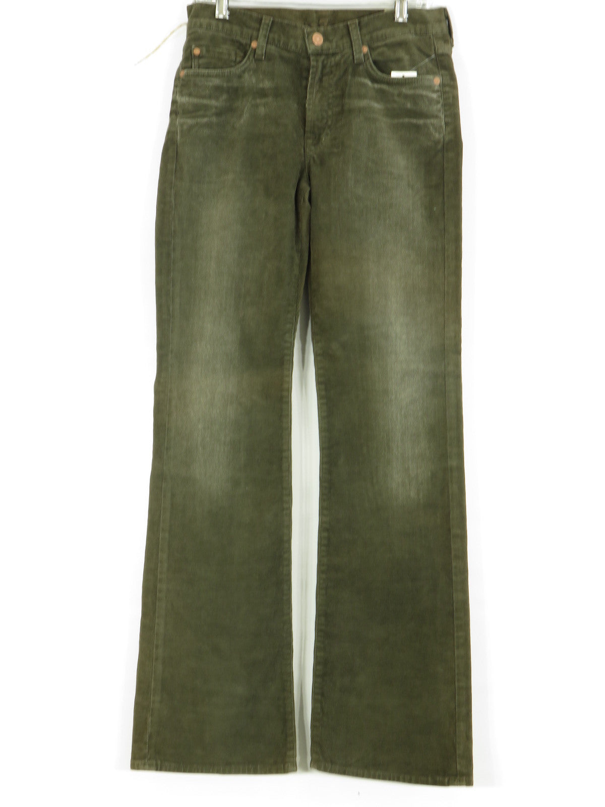 green bootcut jeans