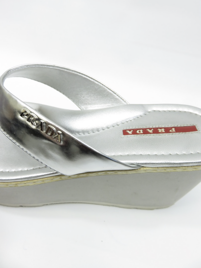 silver platform flip flops