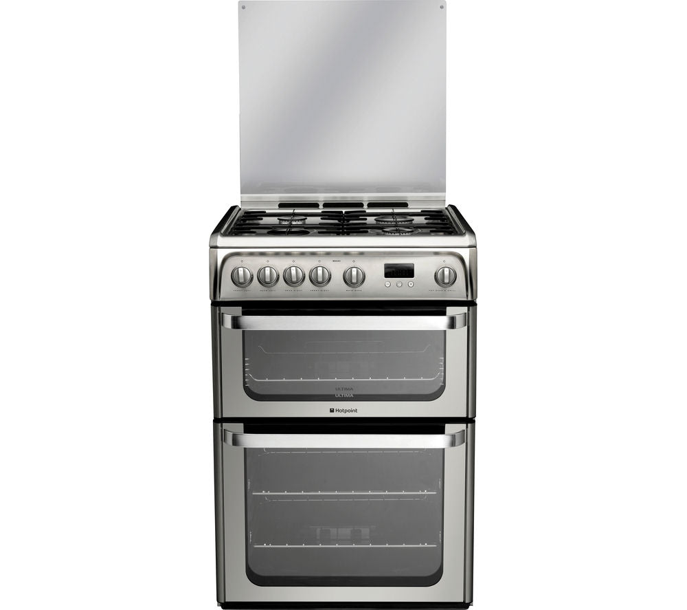 HOTPOINT Ultima HUG61X 60 cm Gas Cooker Stainless Steel LPG Converti