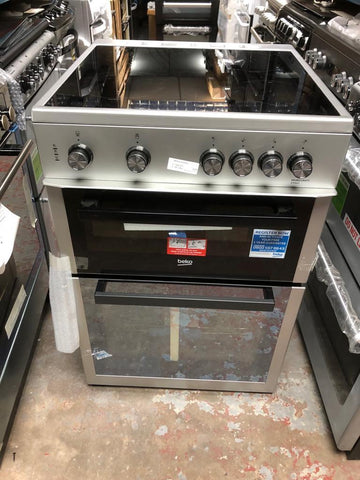 silver freestanding electric cooker