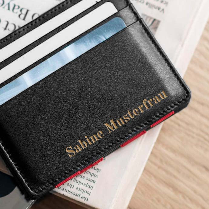 Jaimie Jacobs Geldbörse personalisiert, Gravur, Initialen, Monogramm / wallet with engraving, personalization, customization, initials, monogram