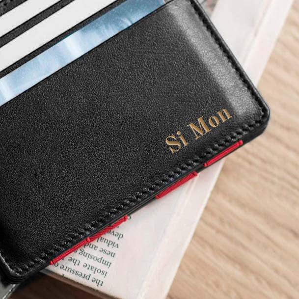 Jaimie Jacobs Geldbörse personalisiert, Gravur, Initialen, Monogramm / wallet with engraving, personalization, customization, initials, monogram