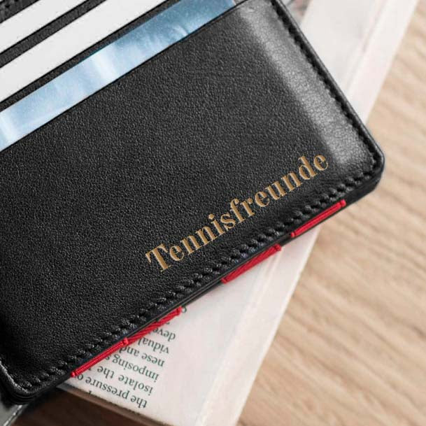 Jaimie Jacobs Geldbörse personalisiert, Gravur, Initialen, Monogramm / wallet with engraving, personalization, customization, initials, monogram