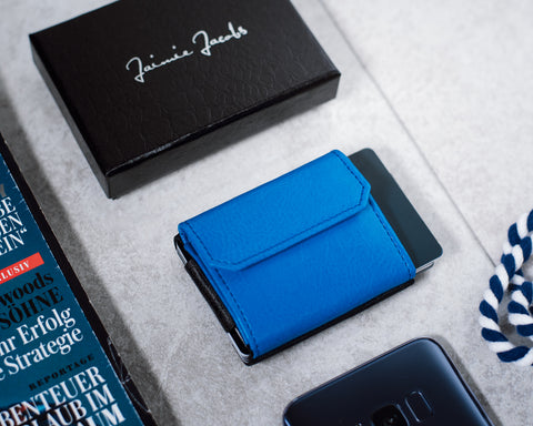 jaimie jacobs nano boy pocket vegan blau mini geldbörse