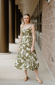 Leaf Print Dress