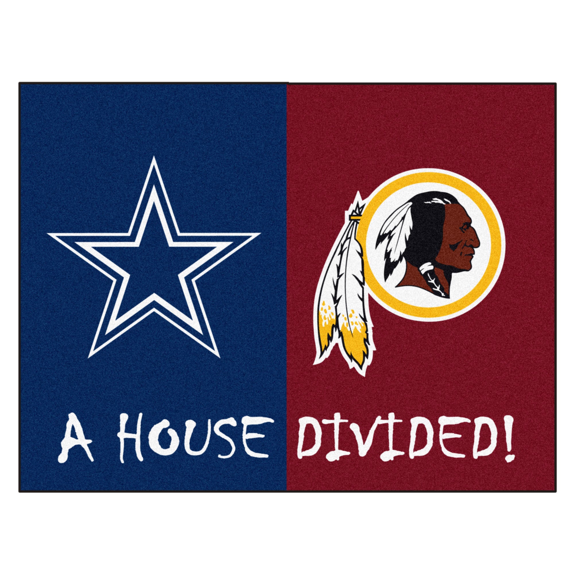 NFL House Divided - Cowboys / Redskins House Divided Mat