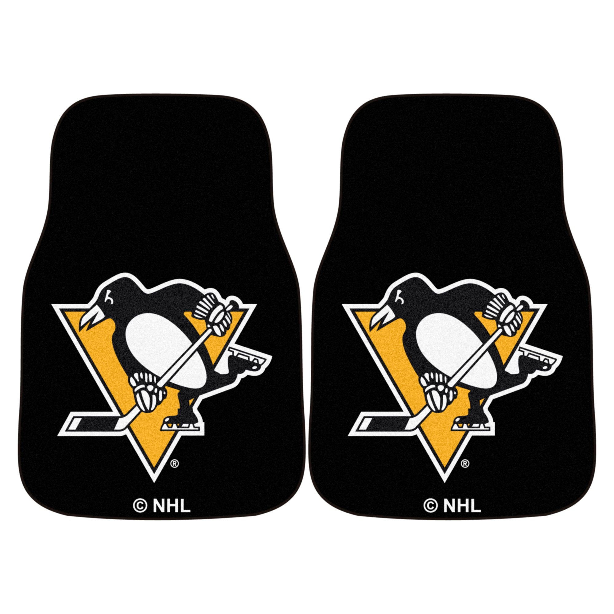 NHL - Pittsburgh Penguins 2-pc Carpet Car Mat Set