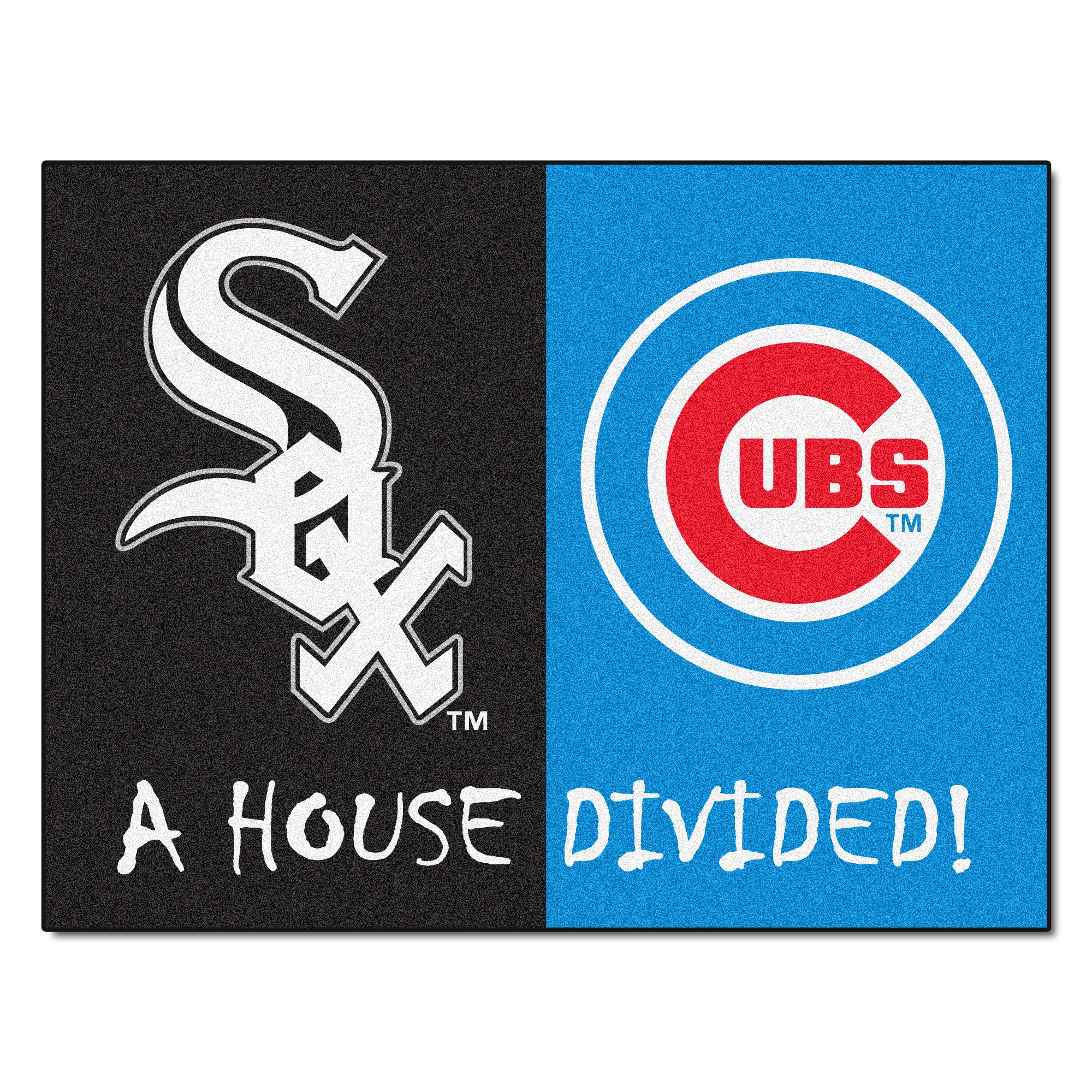 MLB House Divided - White Sox / Cubs House Divided Mat