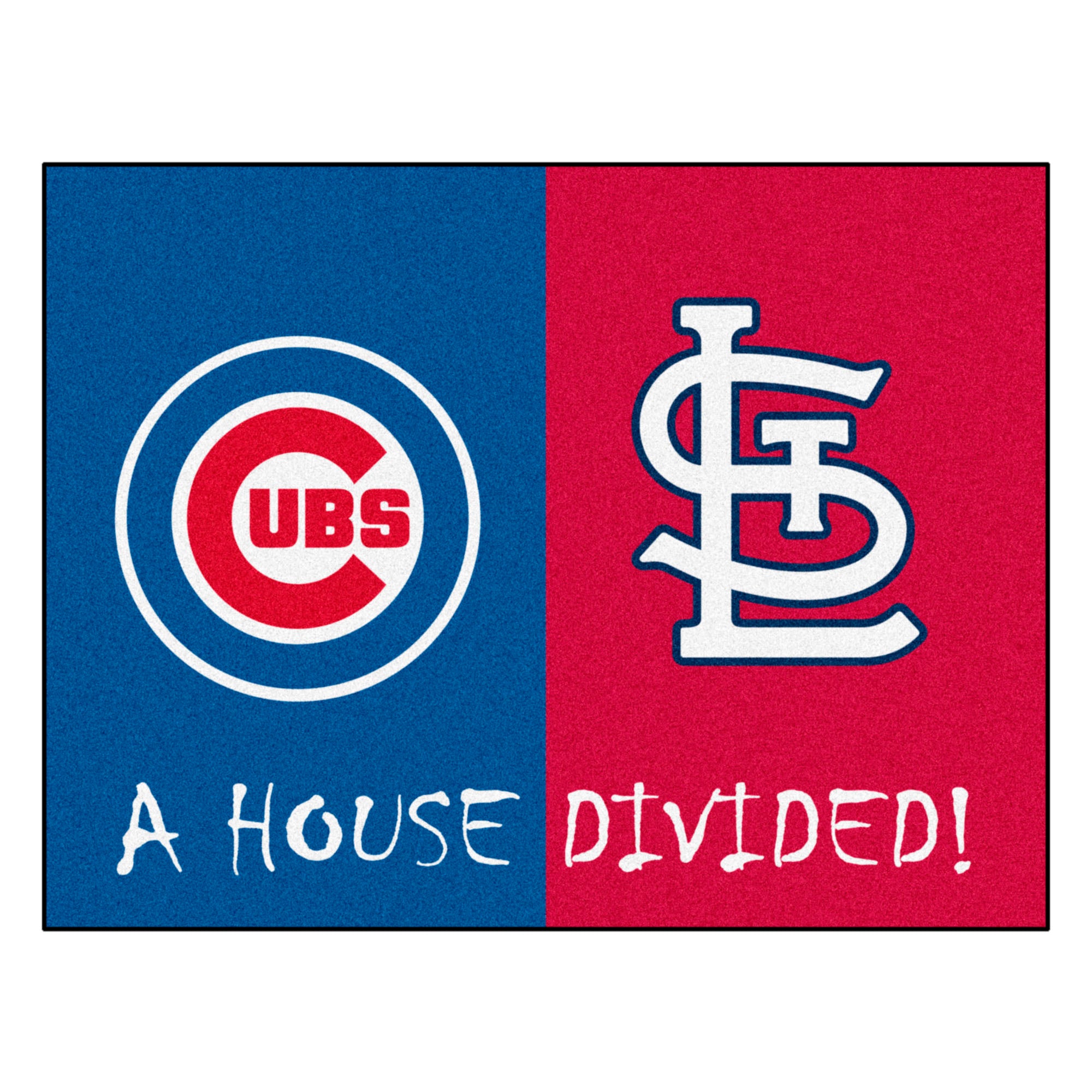 MLB House Divided - Cubs / Cardinals House Divided Mat