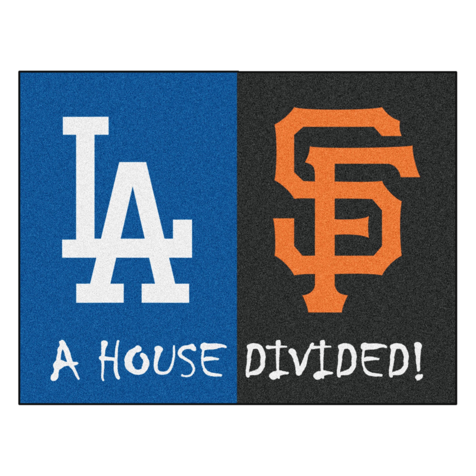 MLB House Divided - Dodgers / Giants House Divided Mat