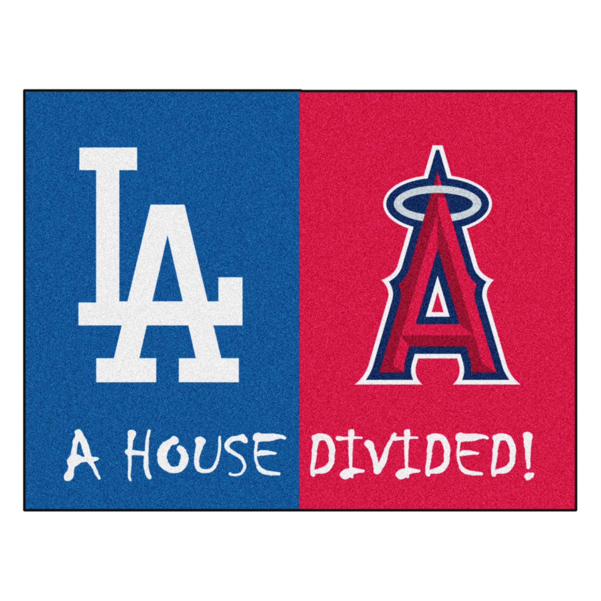 MLB House Divided - Dodgers / Angels House Divided Mat