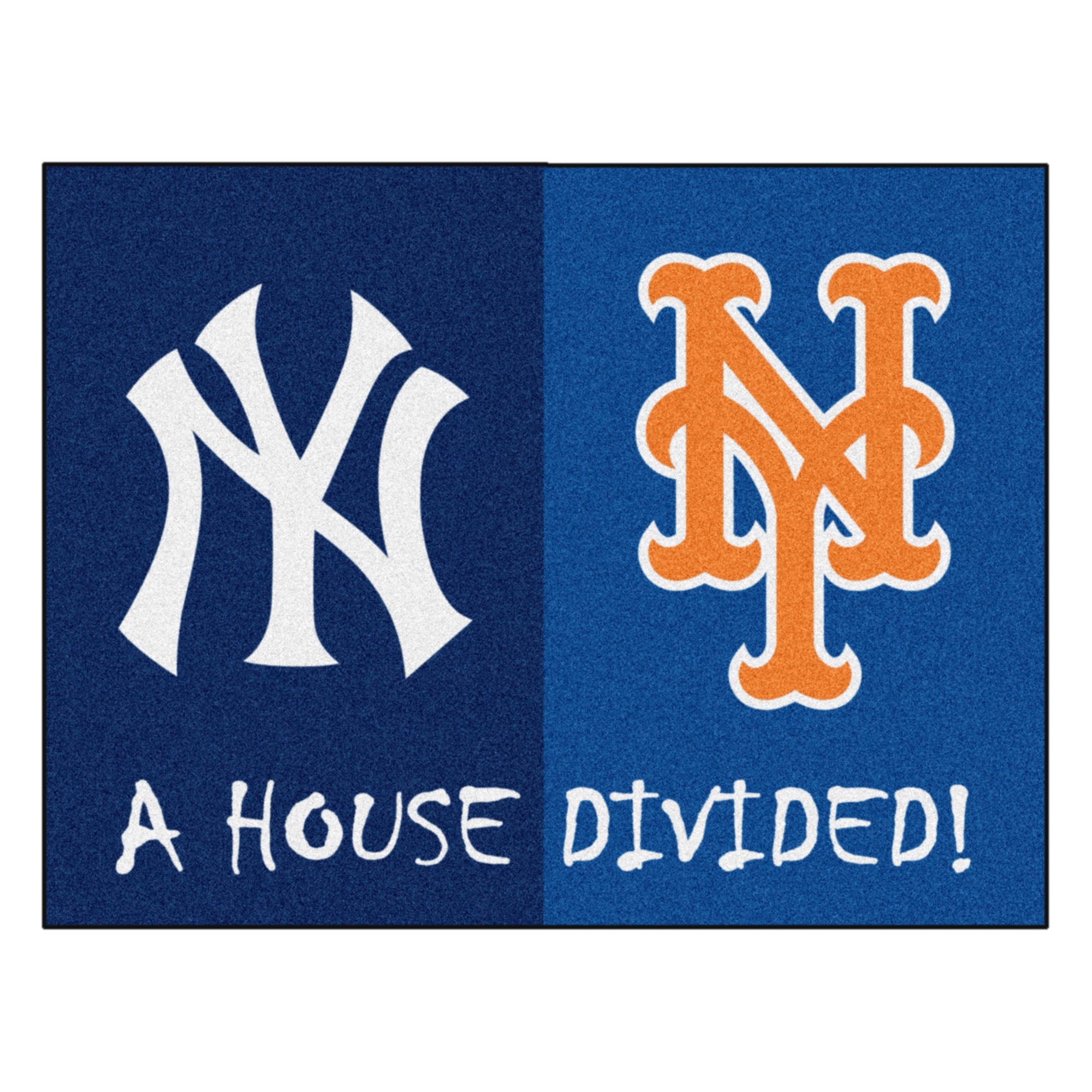 MLB House Divided - Yankees / Mets House Divided Mat