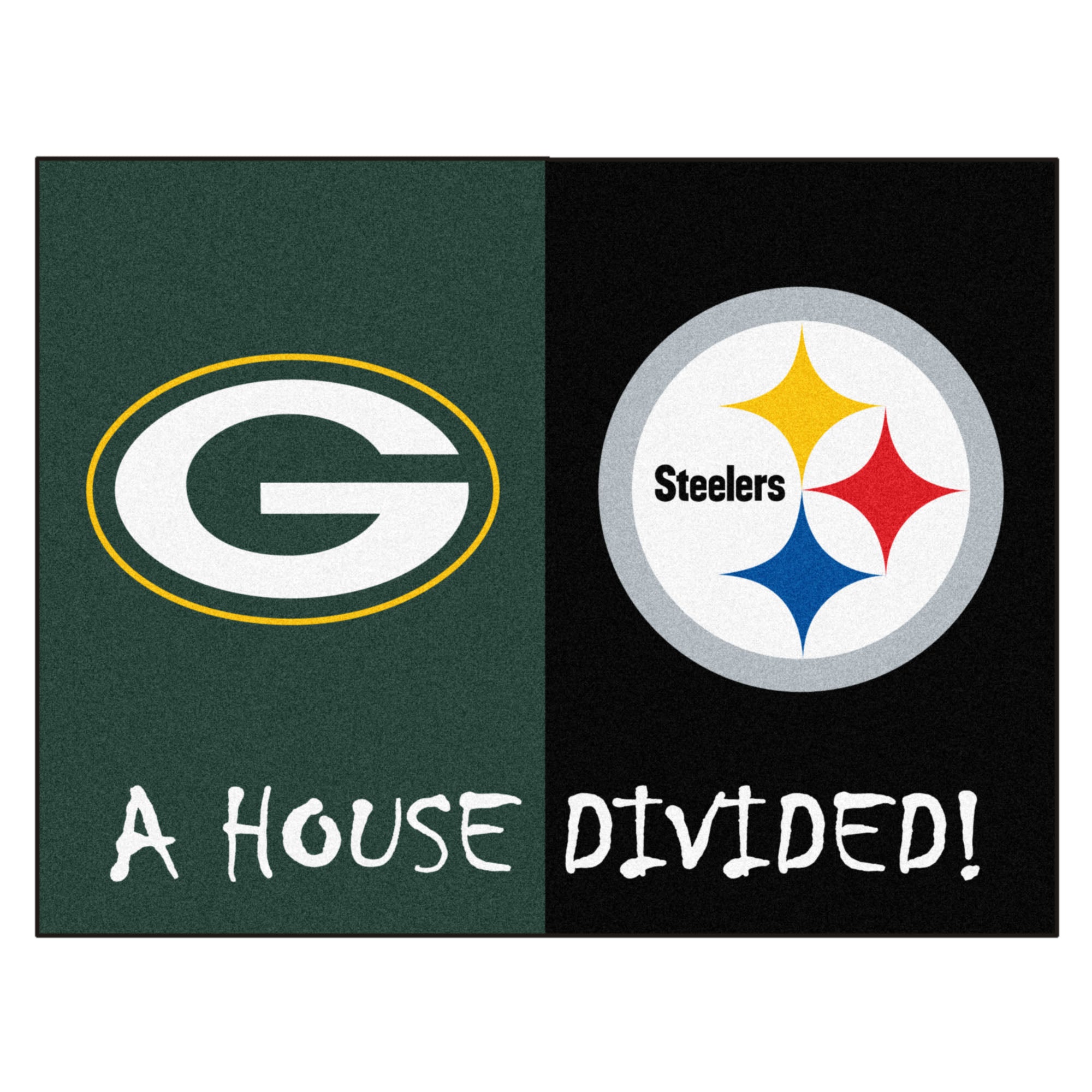 NFL House Divided - Packers / Steelers House Divided Mat
