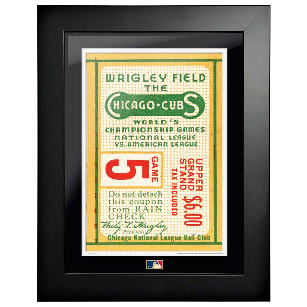 12x16 World Series Ticket Framed Chicago Cubs 1945 G5C