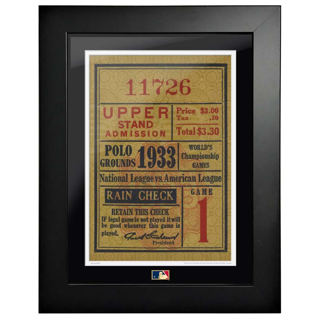 12x16 World Series Ticket Framed New York Giants 1933 G1R