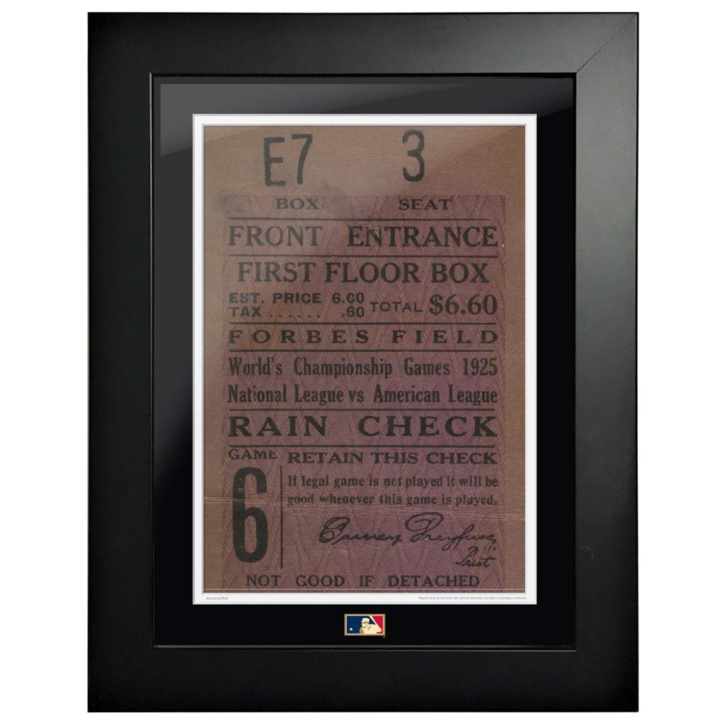 12x16 World Series Ticket Framed Pittsburgh Pirates 1925 G6R