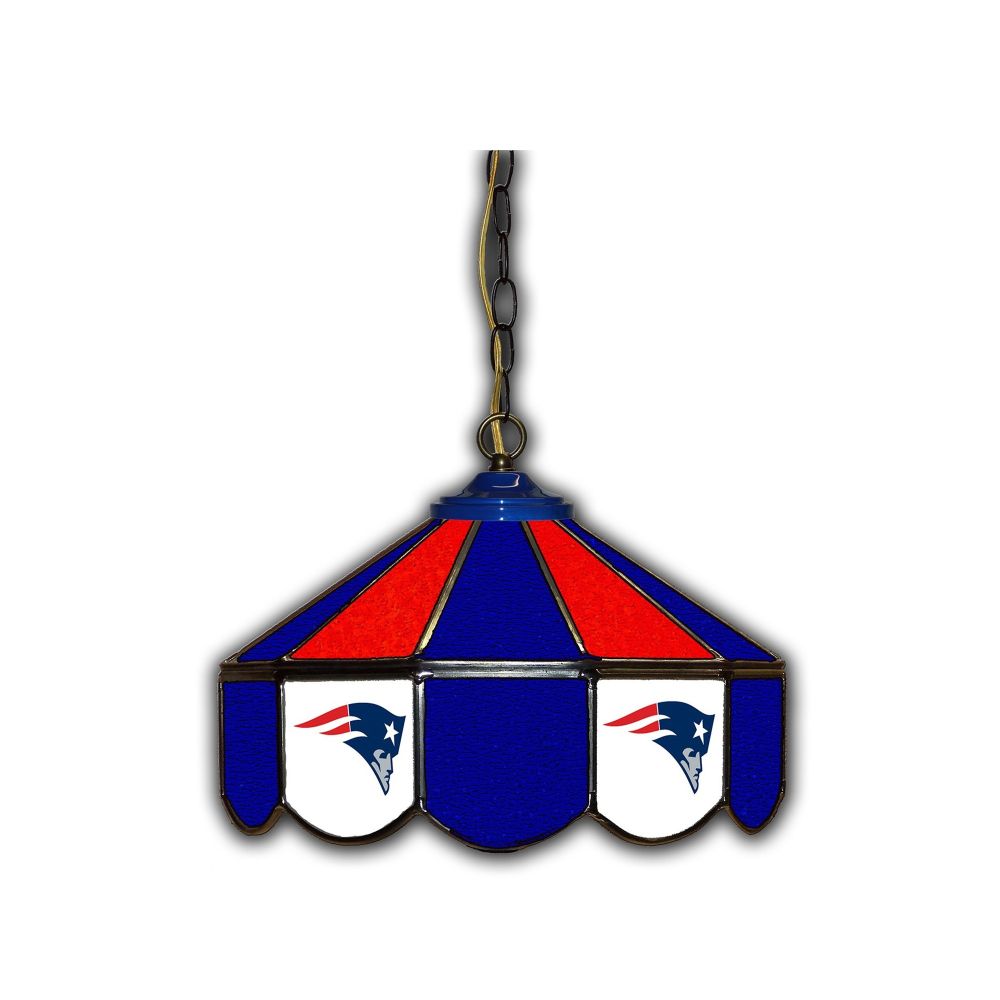 New England Patriots 14-In. Stained Glass Pub Light