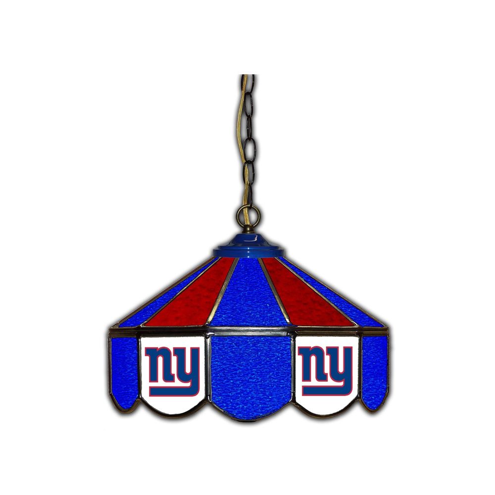 New York Giants 14-In. Stained Glass Pub Light